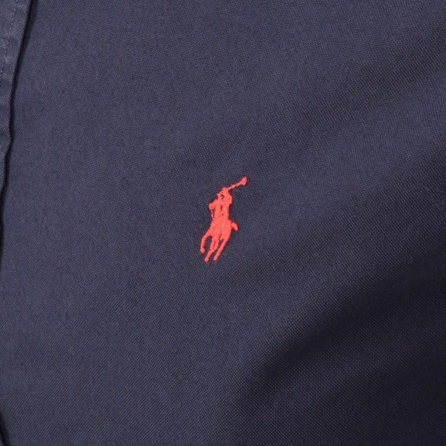 Alternative Image for ProductRalph Lauren Slim Fit Short Sleeve Shirt Navy3